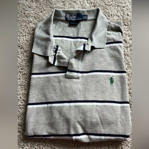 Men’s Ralph Lauren Grey Striped Polo Shirt